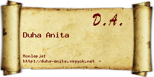 Duha Anita névjegykártya